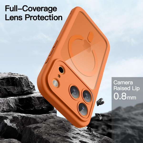 JETech iPhone 17 Pro Max Tam Korumal Klf-Orange