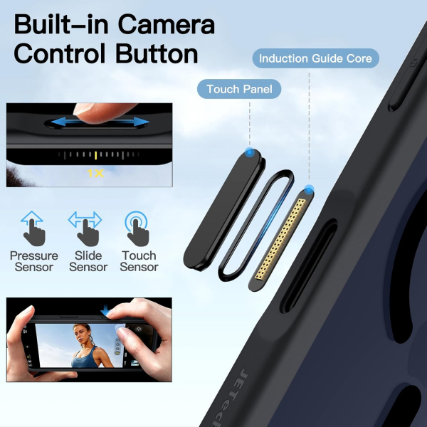 JETech iPhone 17 Pro Max Tam Korumal Klf-Black