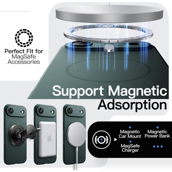 JETech Apple iPhone Air Silikon Klf-Midnight Green