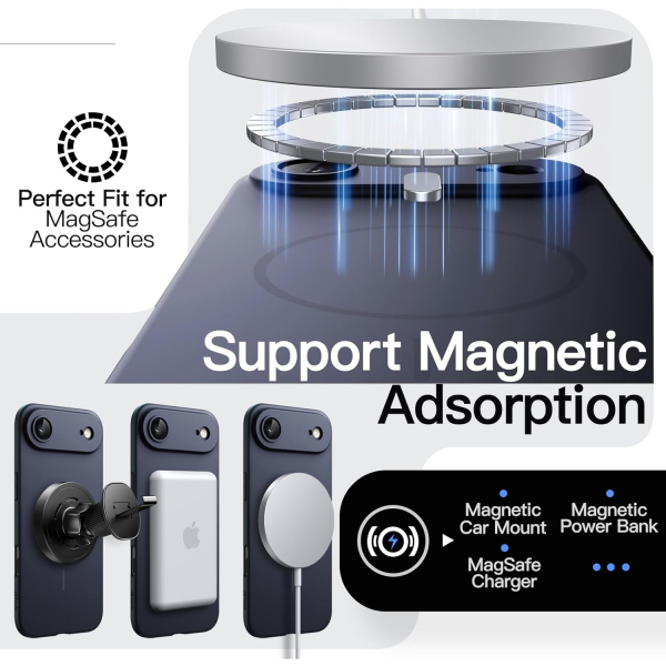 JETech Apple iPhone Air Silikon Klf-Deep Blue