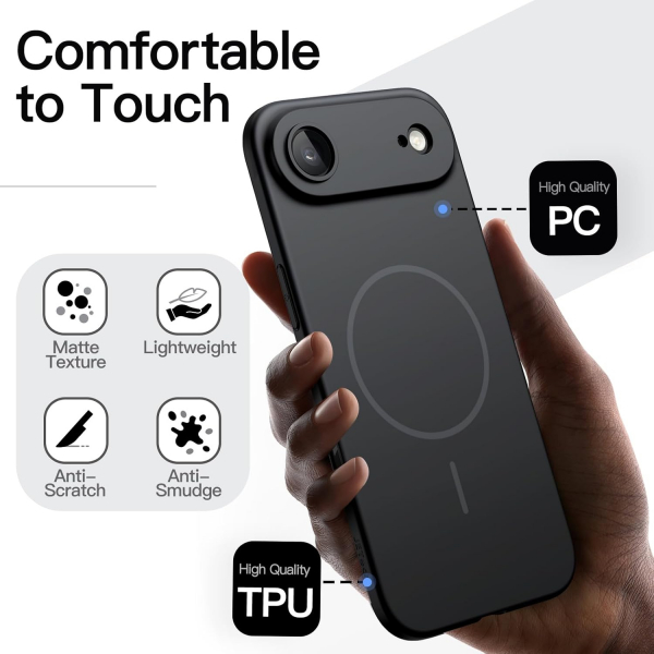 JETech Apple iPhone Air Silikon Klf-Black
