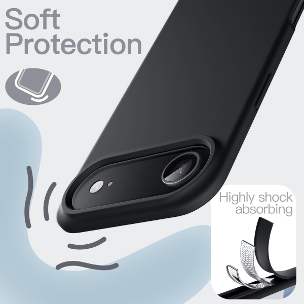JETech Apple iPhone Air Silikon Klf -Black