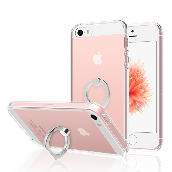 JETech Apple iPhone SE / 5S / 5 Ring Holder Kickstand Klf-Clear