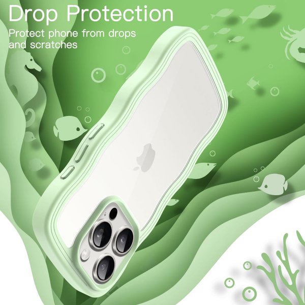 JETech Cute Dalgal iPhone 15 Pro Klf -Green