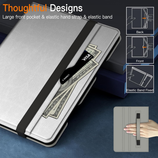 JETech Standl Folio iPad Air 6.Nesil Klf(11 in)-Silver 