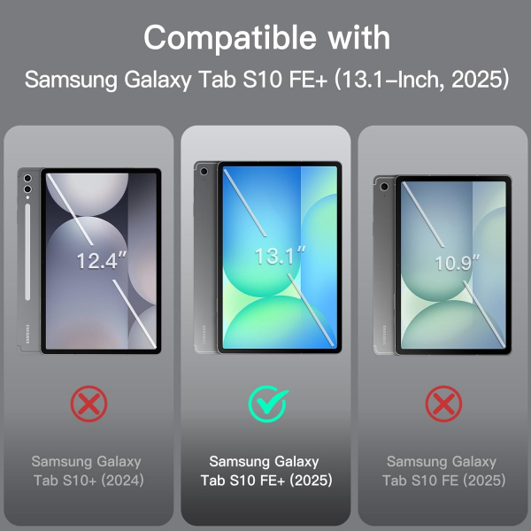 JETech Galaxy Tab S10 FE Plus Klf-Black 