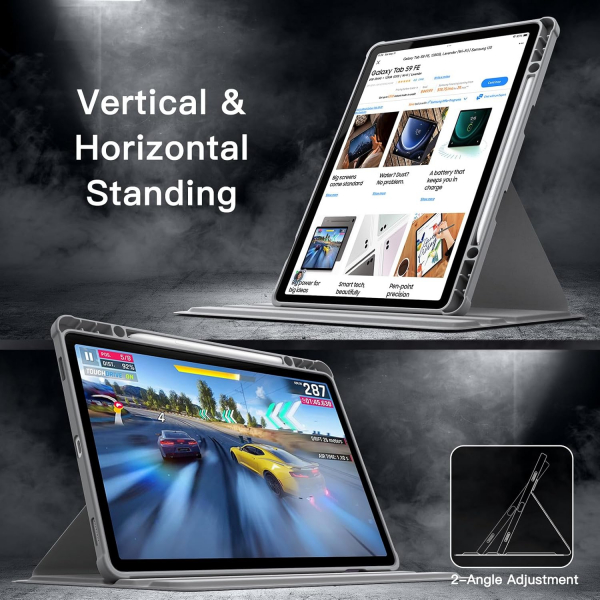 JETech Galaxy Tab S10 FE Rotating Klf-Silver