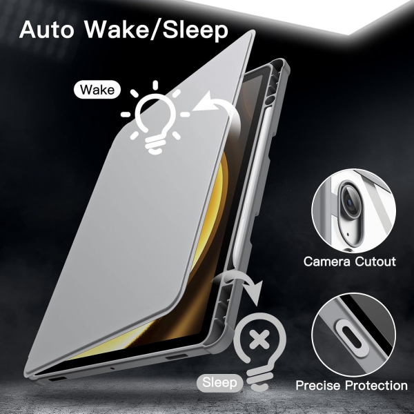 JETech Galaxy Tab S10 FE Rotating Klf-Silver