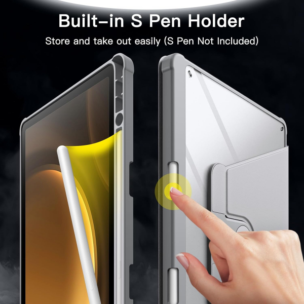 JETech Galaxy Tab S10 FE Rotating Klf-Silver