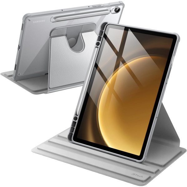 JETech Galaxy Tab S10 FE Rotating Klf-Silver