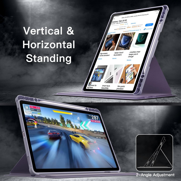 JETech Galaxy Tab S10 FE Rotating Klf-Lavender