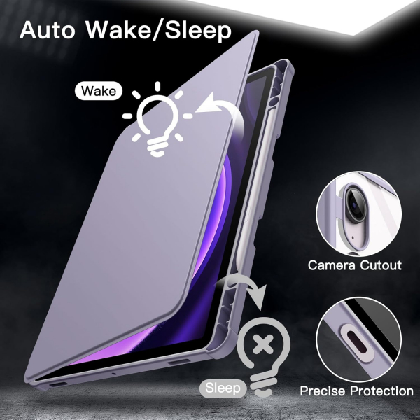 JETech Galaxy Tab S10 FE Rotating Klf-Lavender