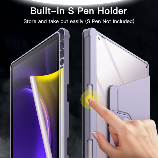 JETech Galaxy Tab S10 FE Rotating Klf-Lavender