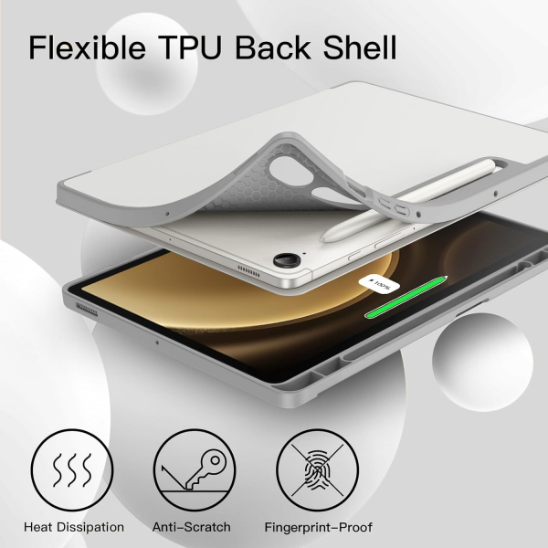 JETech Galaxy Tab S10 FE Standl Klf-Silver 
