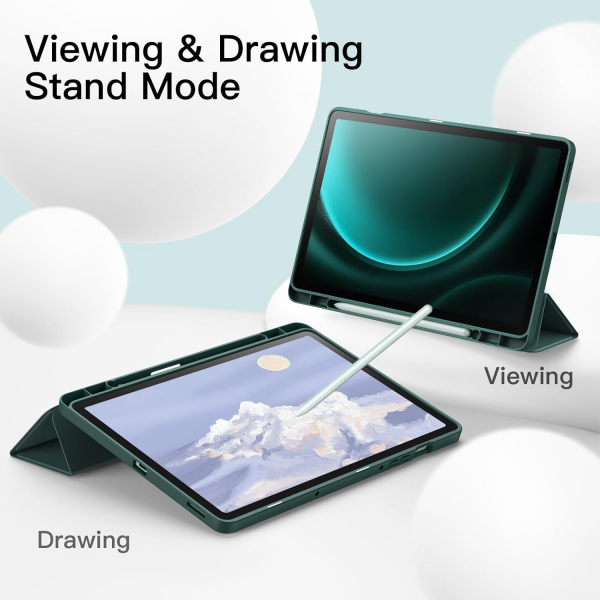 JETech Galaxy Tab S10 FE Standl Klf-Midnight Green