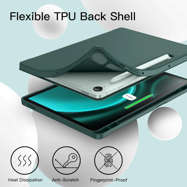 JETech Galaxy Tab S10 FE Standl Klf-Midnight Green