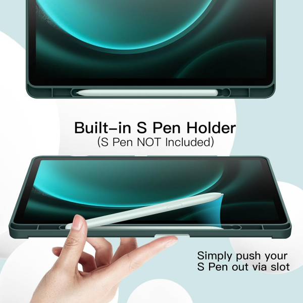 JETech Galaxy Tab S10 FE Standl Klf-Midnight Green