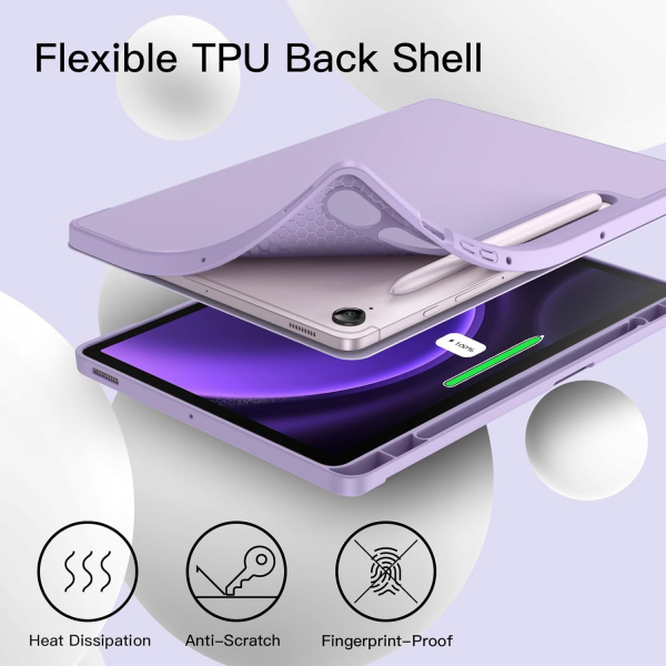 JETech Galaxy Tab S10 FE Standl Klf-Light Purple 