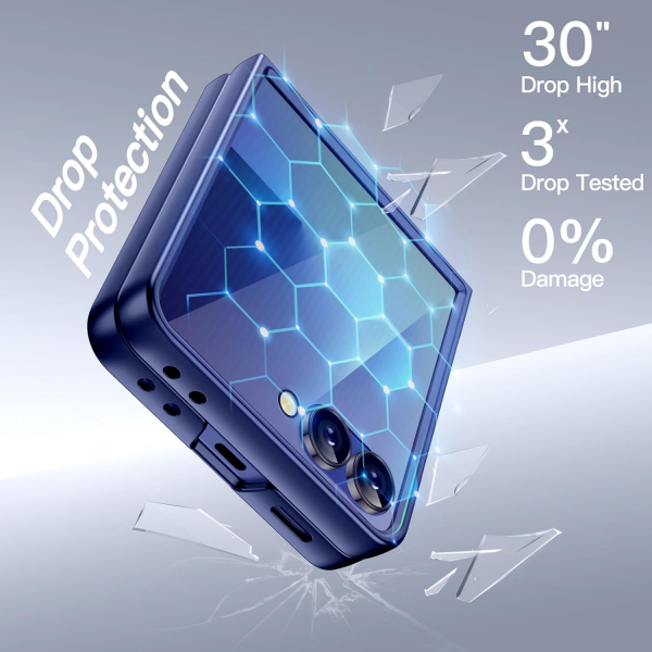JETech Galaxy Z Flip 7 Uyumlu Klf-Blue