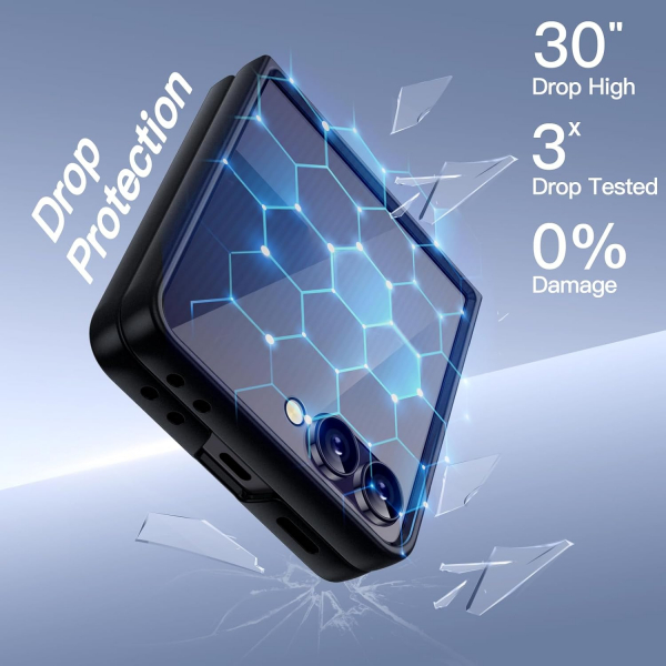 JETech Galaxy Z Flip 7 Uyumlu Klf-Black