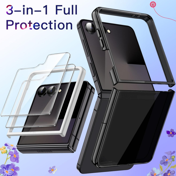 JETech Galaxy Z Flip 7 3 1 Arada Klf-Black