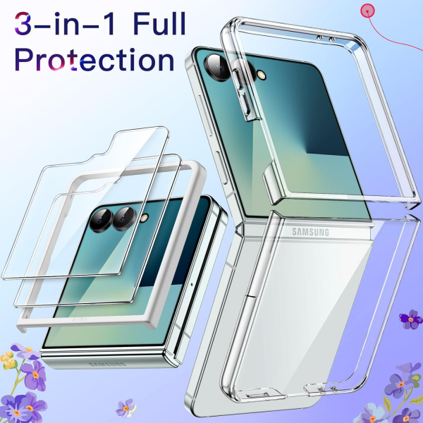 JETech Galaxy Z Flip 7 3 1 Arada Klf-Clear