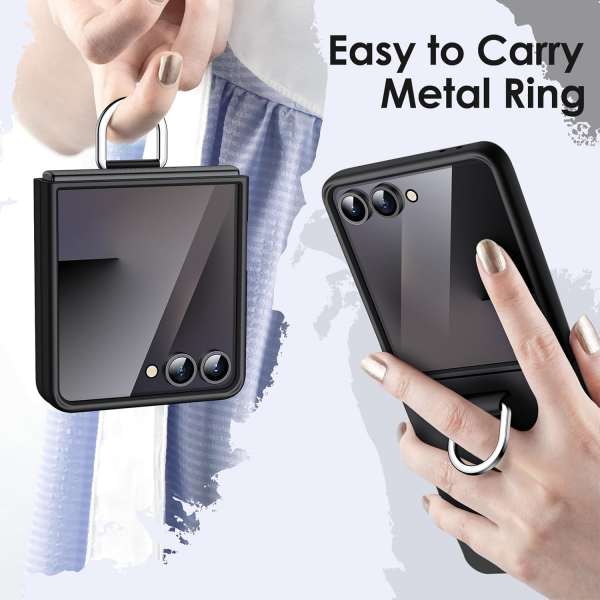 JETech Galaxy Z Flip 7 Uyumlu Klf-Black