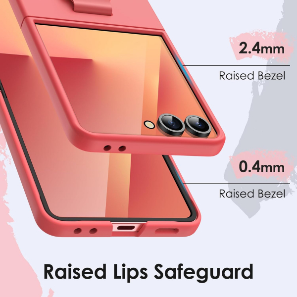 JETech Galaxy Z Flip 7 Uyumlu Klf-Coralred