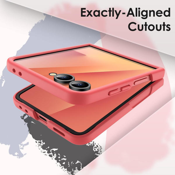 JETech Galaxy Z Flip 7 Uyumlu Klf-Coralred