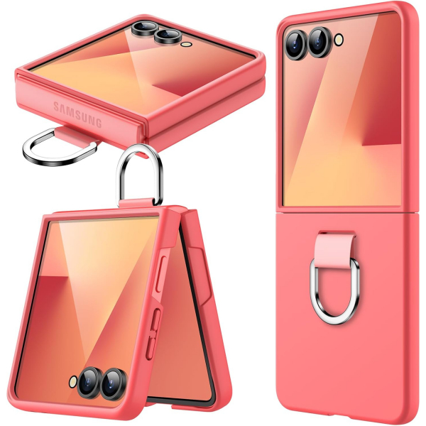 JETech Galaxy Z Flip 7 Uyumlu Klf-Coralred