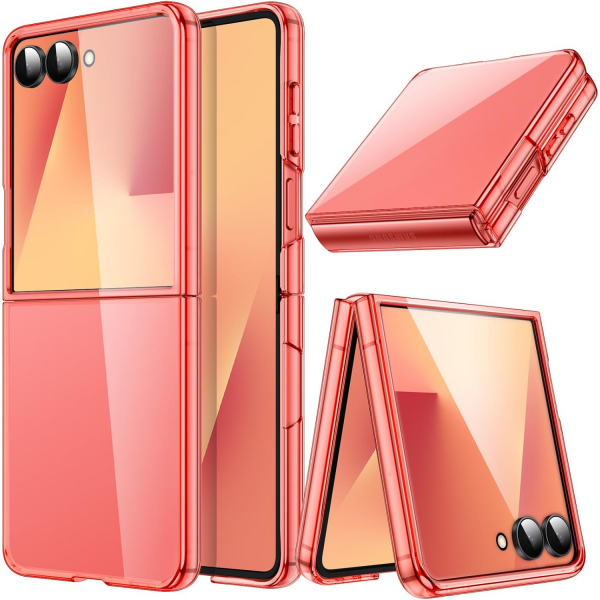 JETech Galaxy Z Flip 7 Kristal Klf-Coralred
