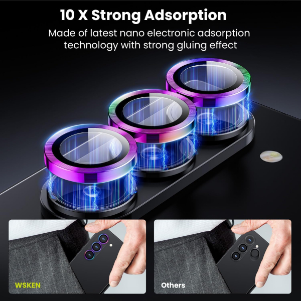 WSKEN Galaxy Z Fold 6 Kamera Lens Koruyucu (3 Adet)-Colorful