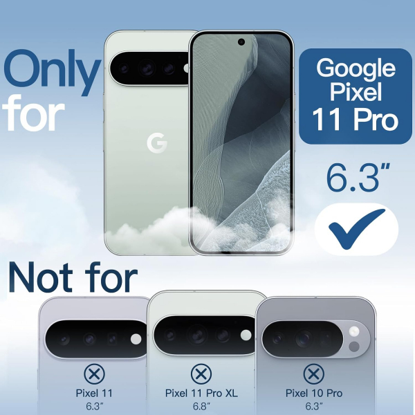 JETech Google Pixel 11 Pro Manyetik �effaf K�l�f-Clear