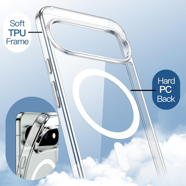 JETech Google Pixel 11 Pro Manyetik �effaf K�l�f-Clear