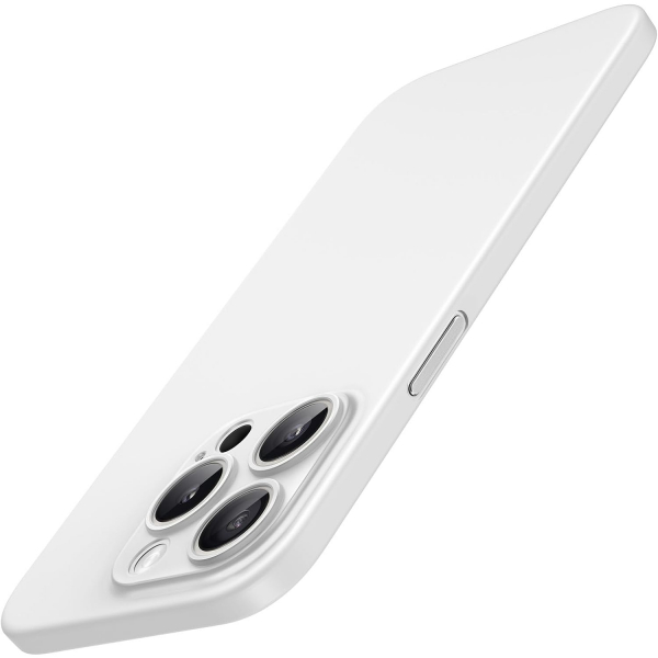 JETech Ultra nce iPhone 15 Pro Mat Klf-White Titanium