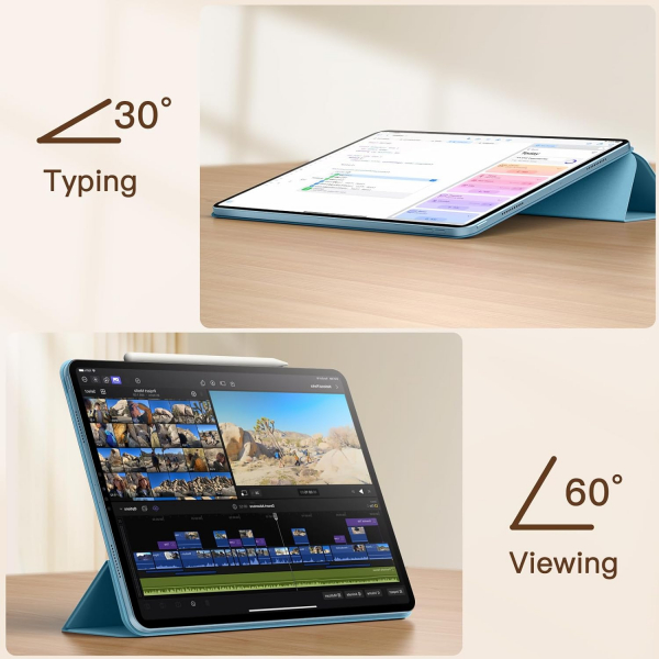 JETech Manyetik iPad Air M2 Klf (11 in)-Blue