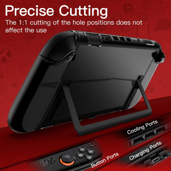 JETech Nintendo Switch 2 Dockable Klf -Black Clear