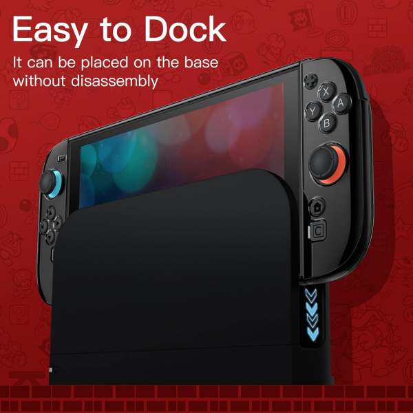JETech Nintendo Switch 2 Dockable Klf -Black Clear