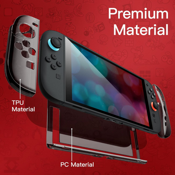 JETech Nintendo Switch 2 Dockable Klf -Black Clear