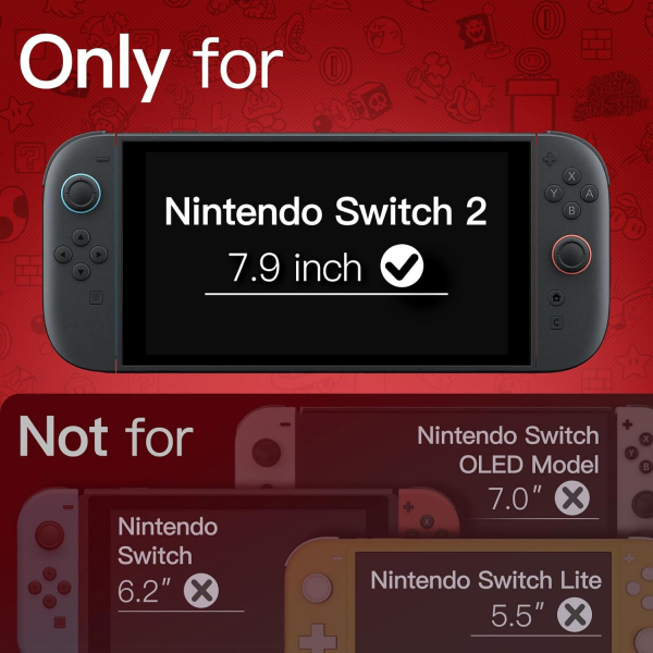 JETech Nintendo Switch 2 Dockable Klf -Black Clear