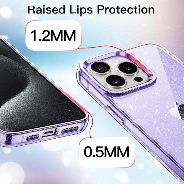 JETech Parltl iPhone 15 Pro Klf -Light Purple 