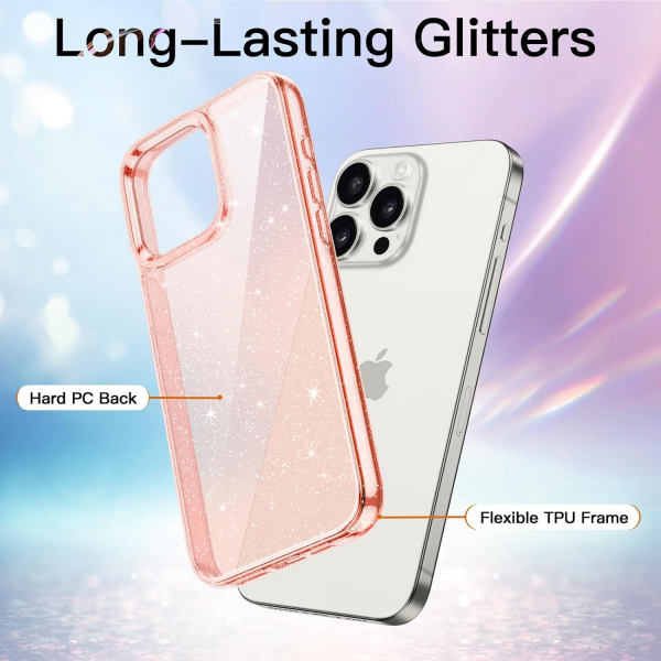 JETech Parltl iPhone 15 Pro Klf -Rose Gold