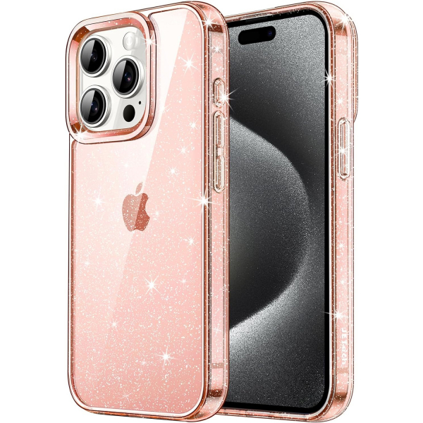 JETech Parltl iPhone 15 Pro Klf -Rose Gold