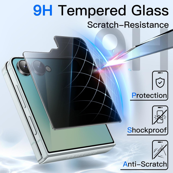 JETech Galaxy Z Flip 7 Privacy Ekran Koruyucu (2 Adet)