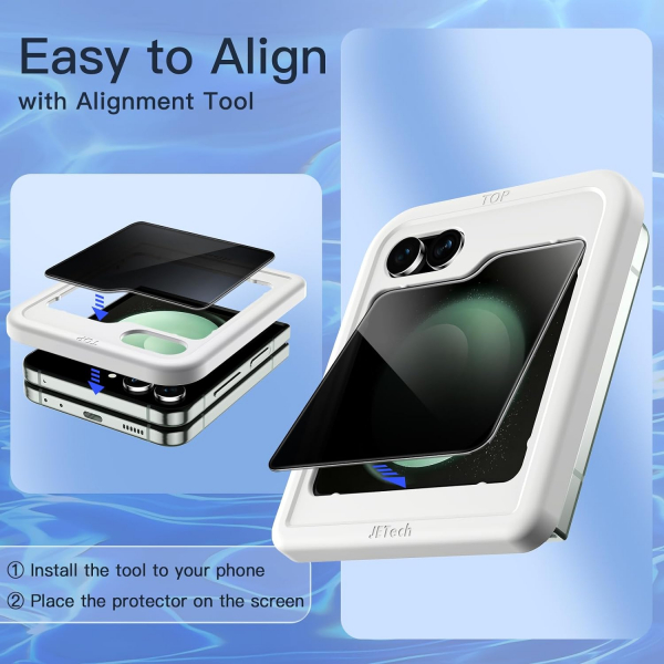JETech Privacy Galaxy Z Flip 6 Ekran Koruyucu (2 Adet)