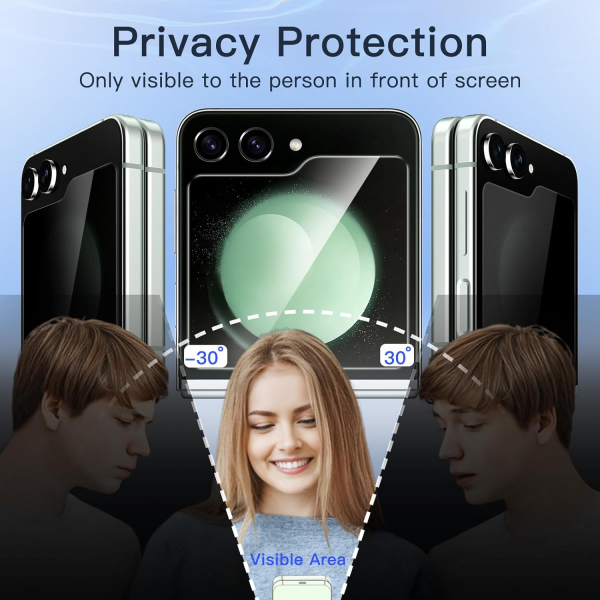JETech Privacy Galaxy Z Flip 6 Ekran Koruyucu (2 Adet)