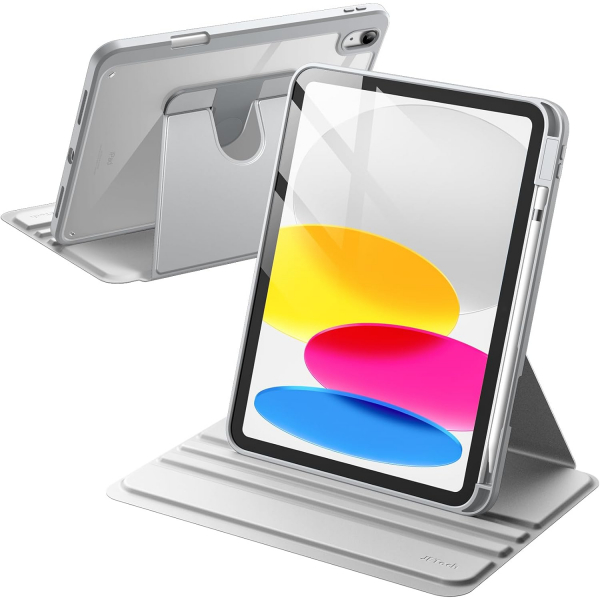 JETech Rotating iPad 10.Nesil Klf (10.9 in)-Silver 