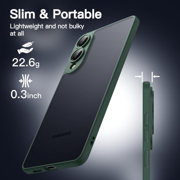 JETech Samsung Galaxy S25 Edge nce Fit Klf-Dark Green