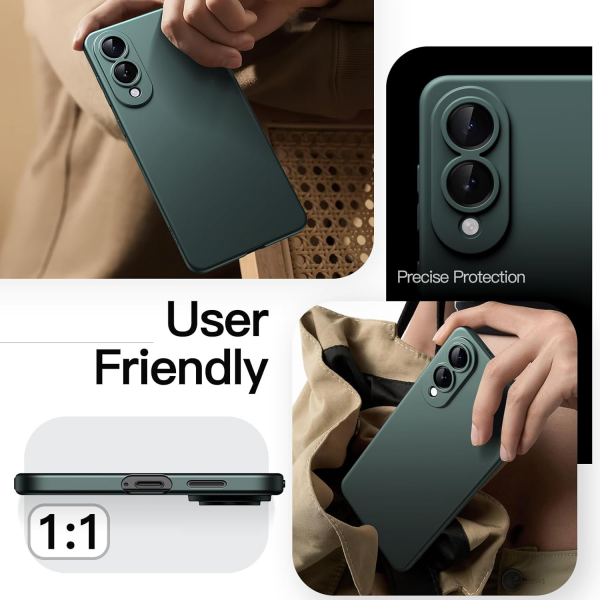 JETech Samsung Galaxy S25 Edge nce Klf-Midnight Green