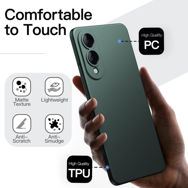 JETech Samsung Galaxy S25 Edge nce Klf-Midnight Green